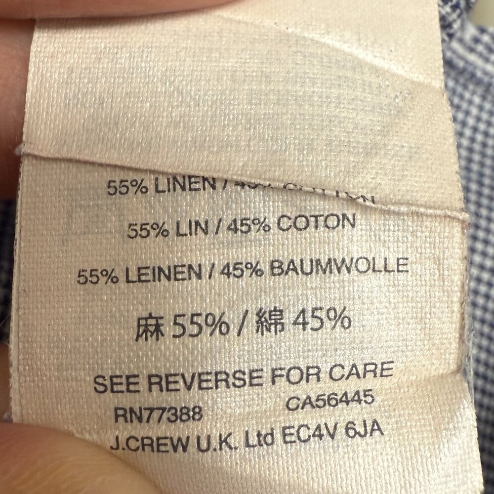 EUC Men's J. CREW "Baird McNutt"‎ Irish Linen Slim Button Down | Size L - Picture 10 of 10